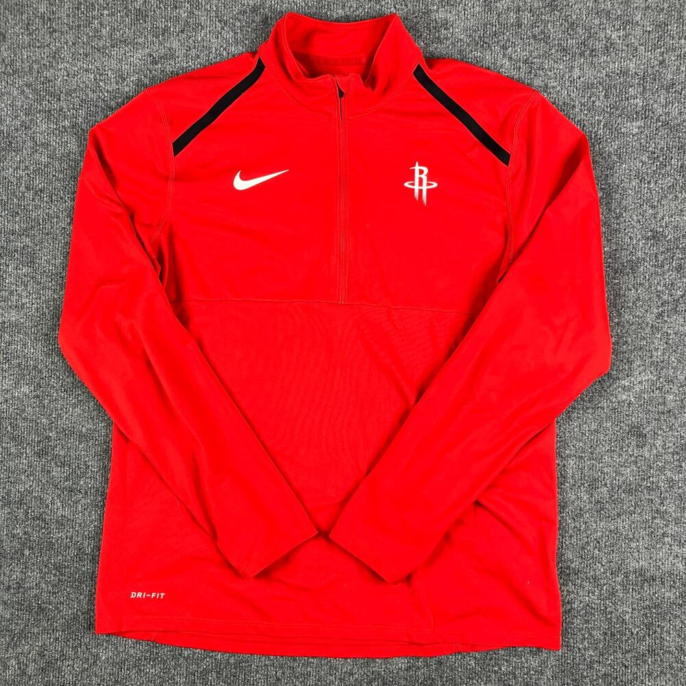 Nike Houston Rockets Red Dri-FIT Quarter Zip